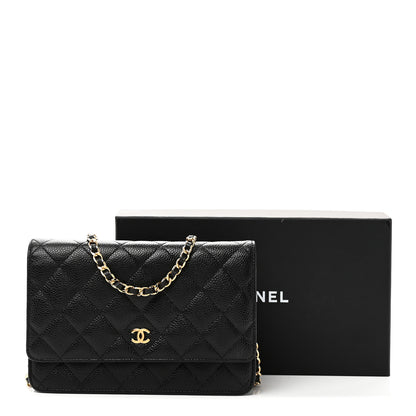 Chanel Caviar Quilted Wallet On Chain WOC Black 12 of 12
