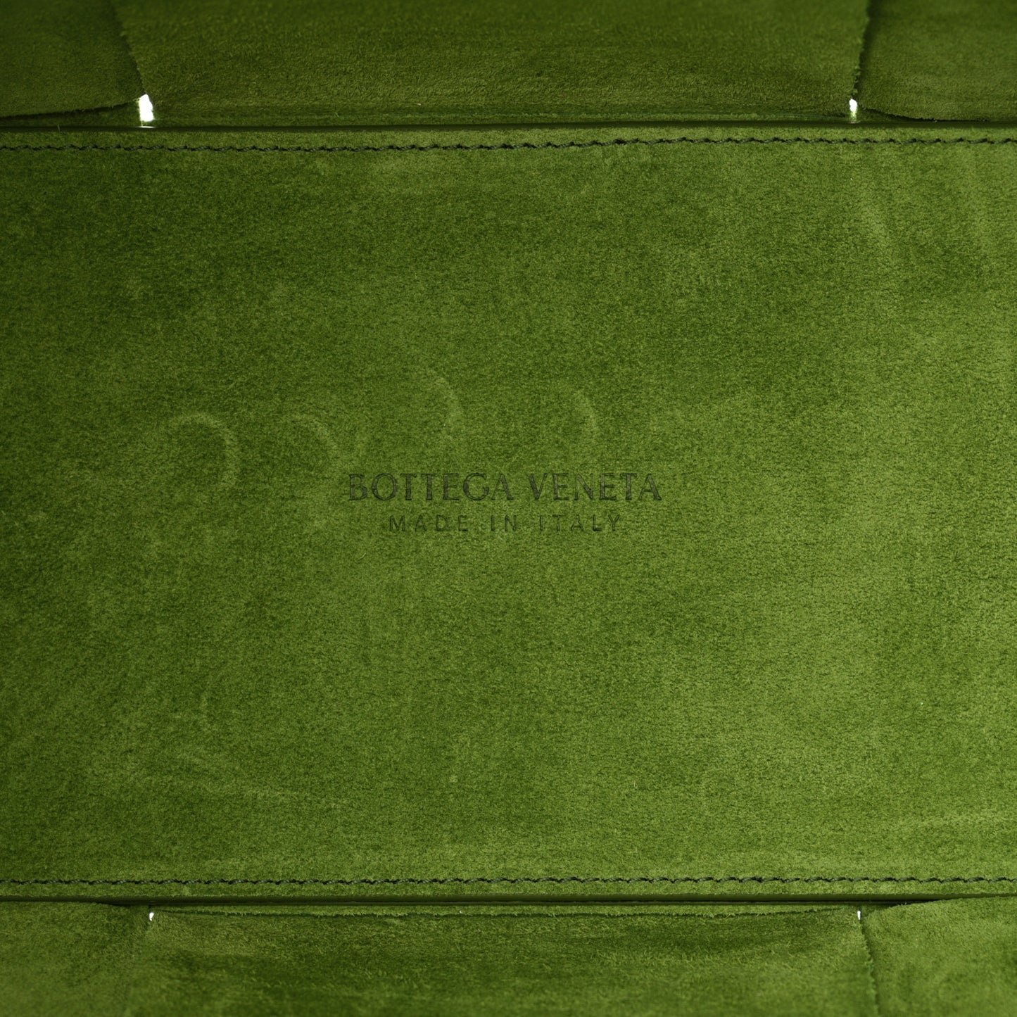 Grained Calfskin Intrecciato Small Arco Tote Avocado