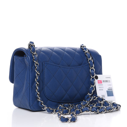 Chanel Caviar Quilted Mini Rectangular Flap Blue 3 of 9