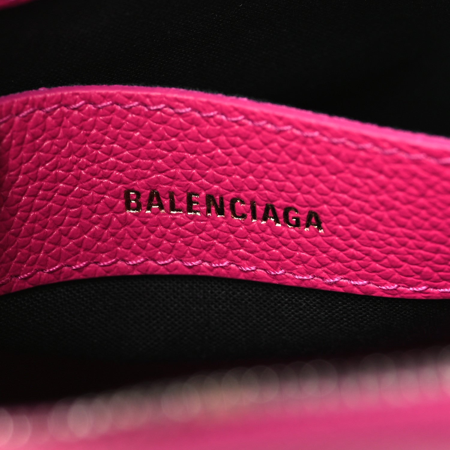 Balenciaga Grained Calfskin Logo XXS Ville Top Handle Bag Violet White 6 of 9