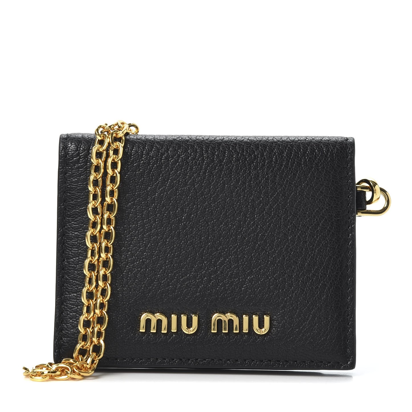 Goatskin Madras Card Holder Black