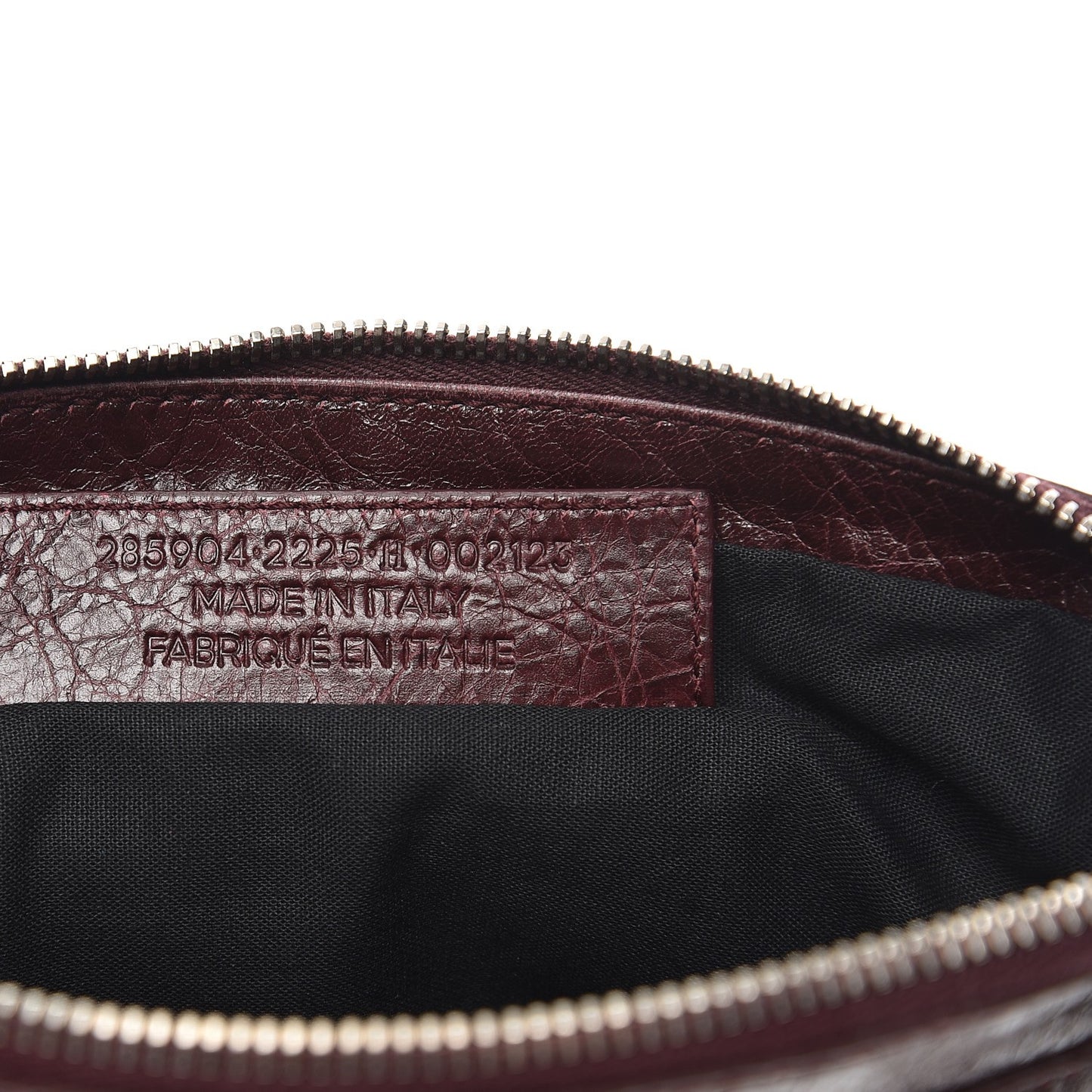 Agneau Arena Classic Hardware Grip Wallet Acajou Fonce