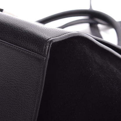 Celine Drummed Calfskin Suede Small Trapeze Black 12 of 16
