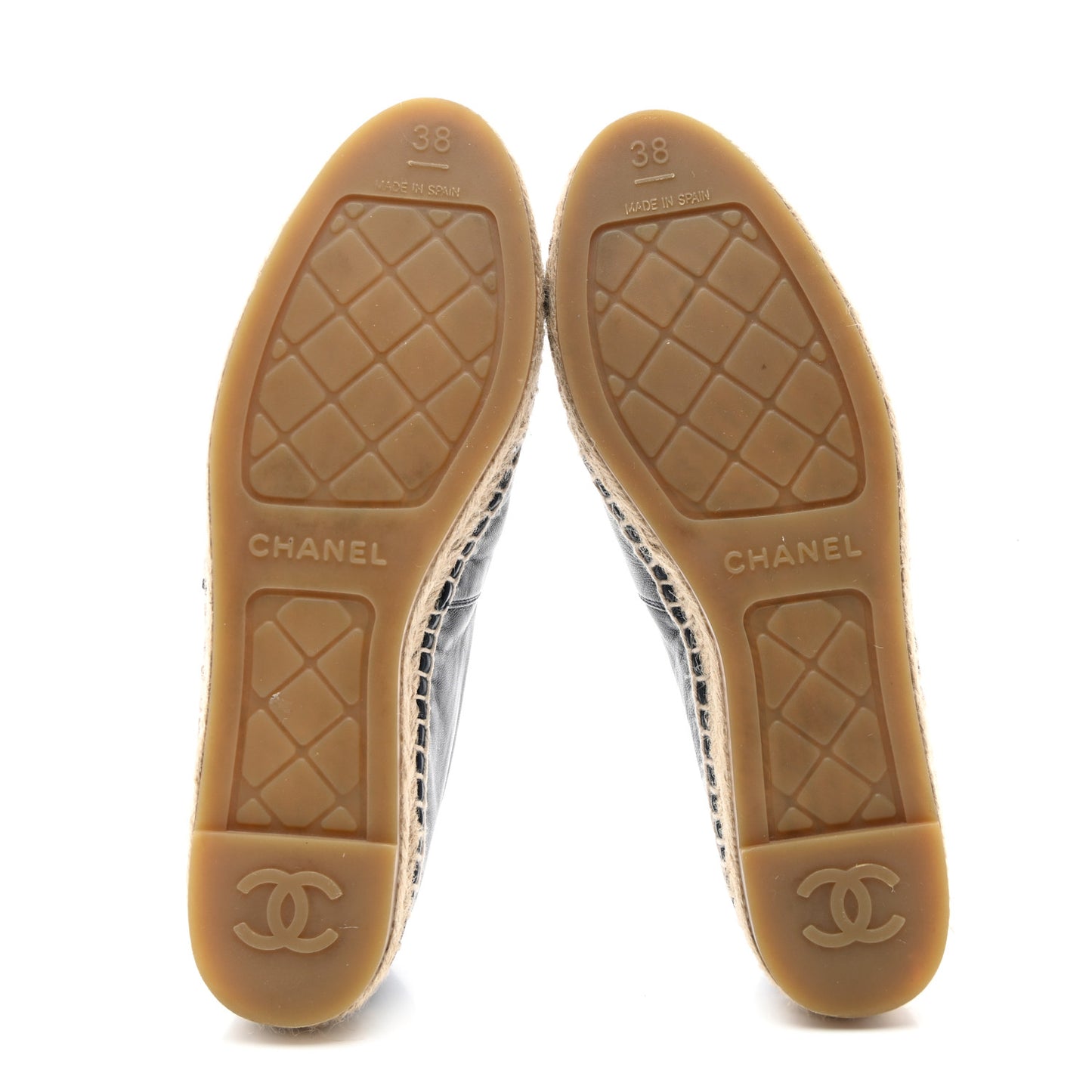 Lambskin CC Espadrilles 38 Navy Black