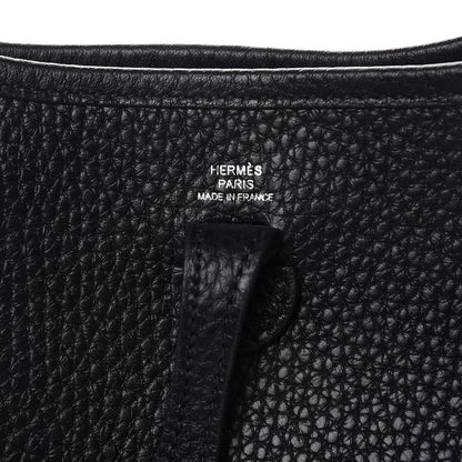 Hermes Taurillon Clemence Evelyne TPM Black 6 of 8