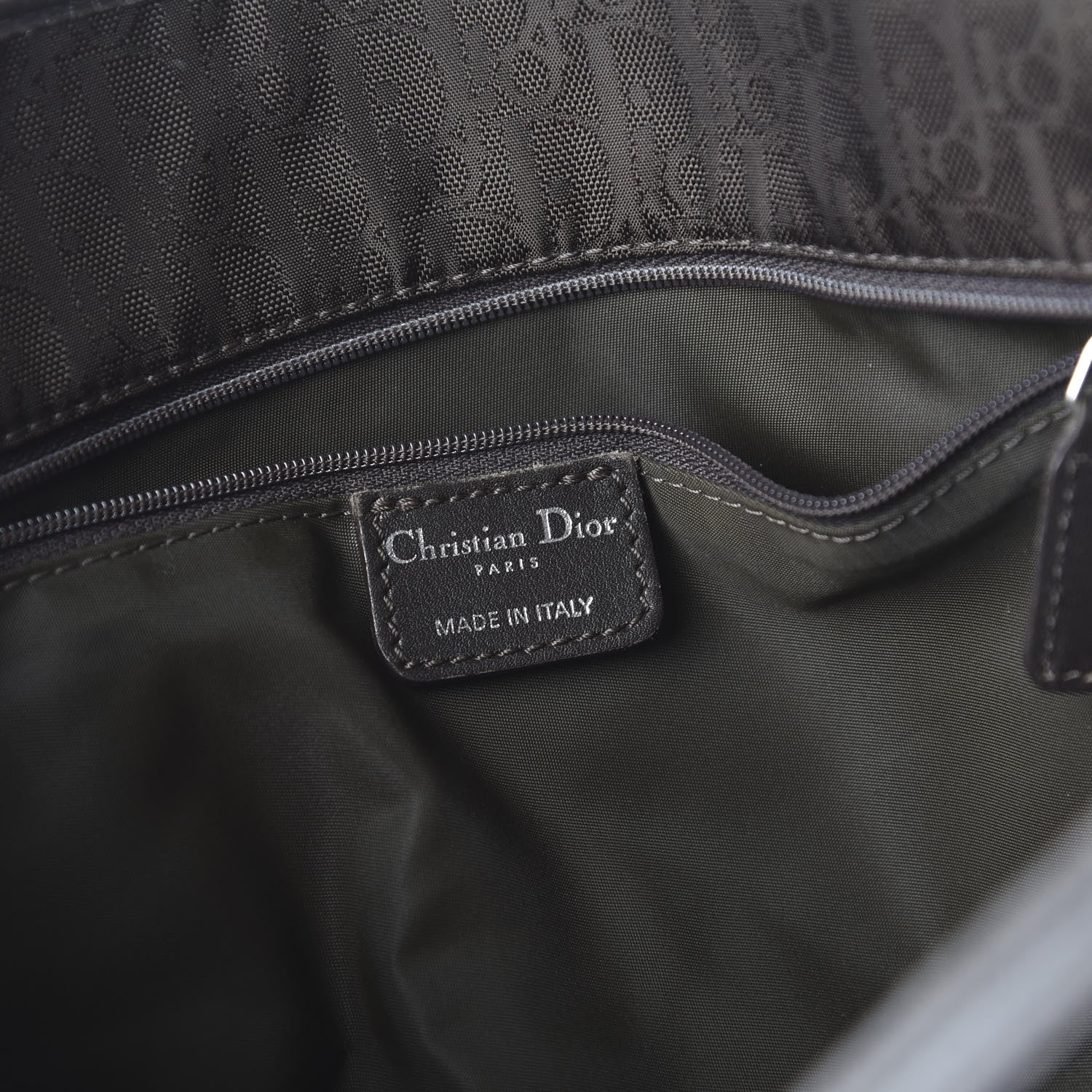 Christian Dior Nylon Monogram Lovely Tote Brown 8 of 12