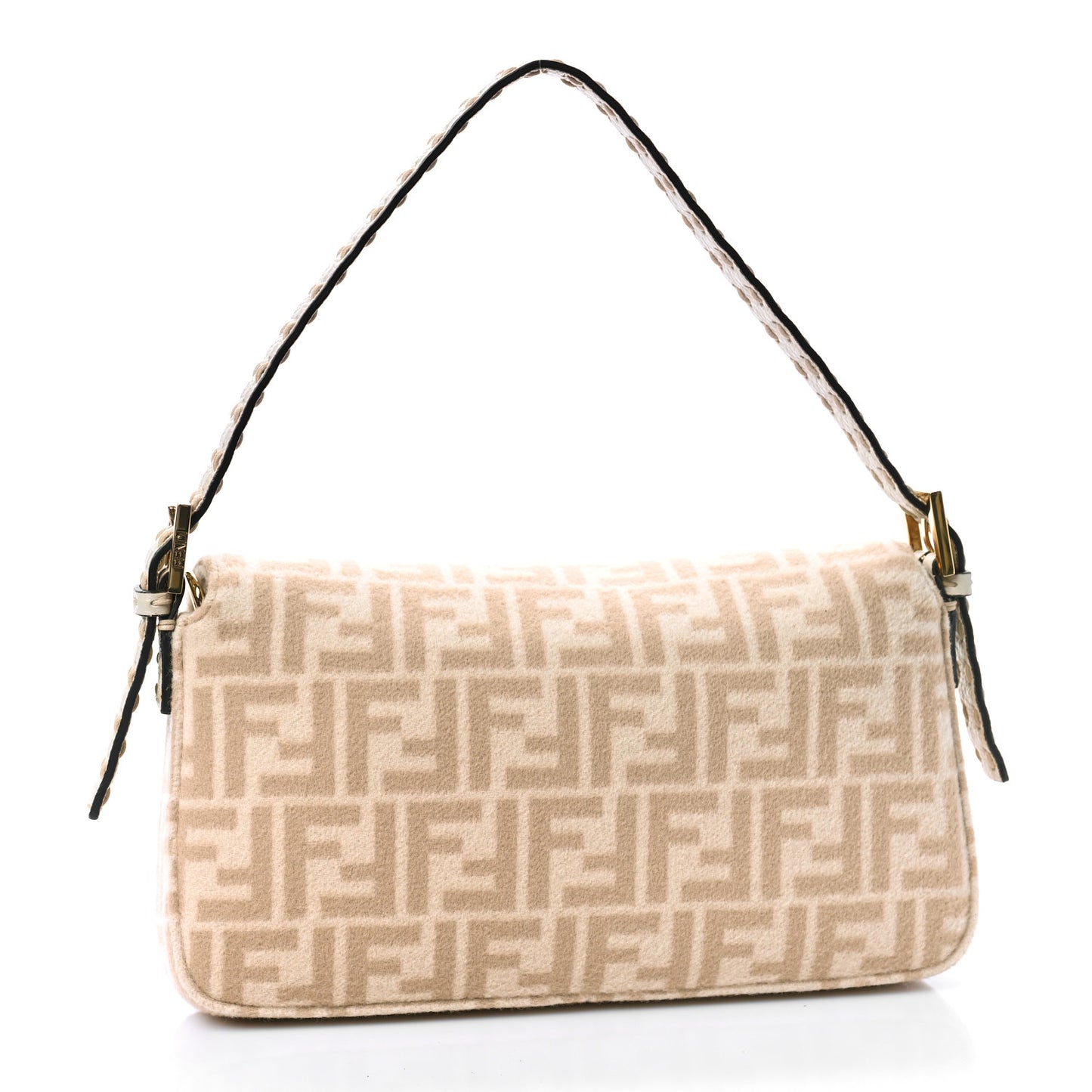 Wool Cuoio Romano Selleria FF 1974 Baguette 1997 Beige Cammello Camelia
