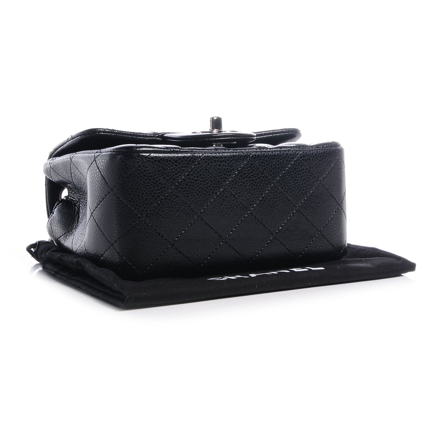 Caviar Quilted Mini Square Flap Bag Black