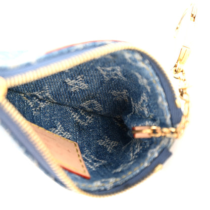 Louis Vuitton Monogram Denim Key Pouch Denim Blue 5 of 8