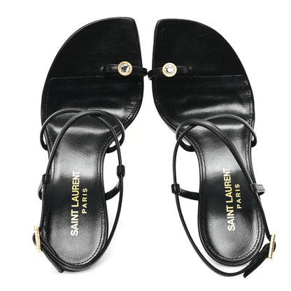 Saint Laurent Kid Egado Date 110 Sandals 35 Black 2 of 9