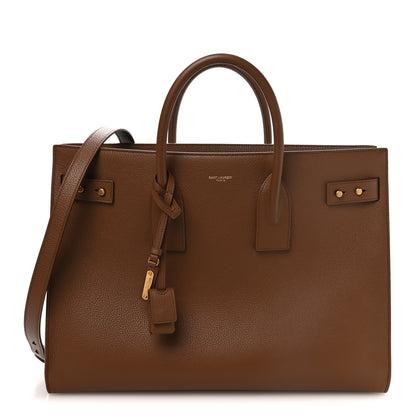 Saint Laurent Grained Calfskin Large Souple Sac De Jour Cinnamon 1 of 11