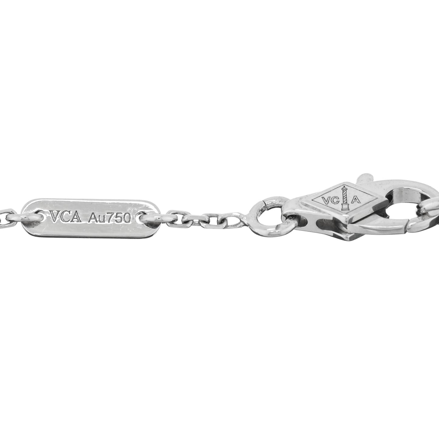 18K White Gold Diamond Sweet Alhambra Bracelet