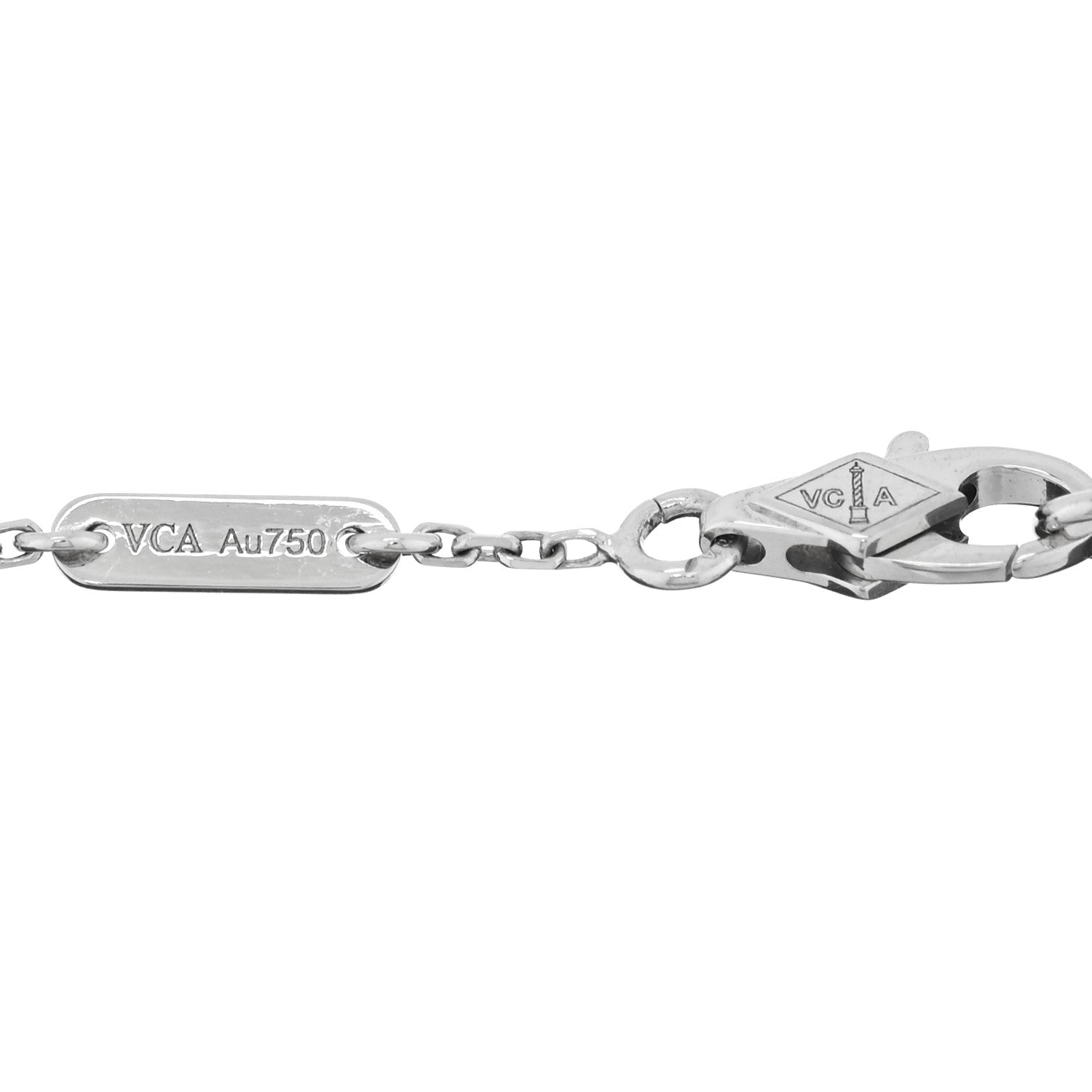 Van Cleef & Arpels 18K White Gold Diamond Sweet Alhambra Bracelet 3 of 4