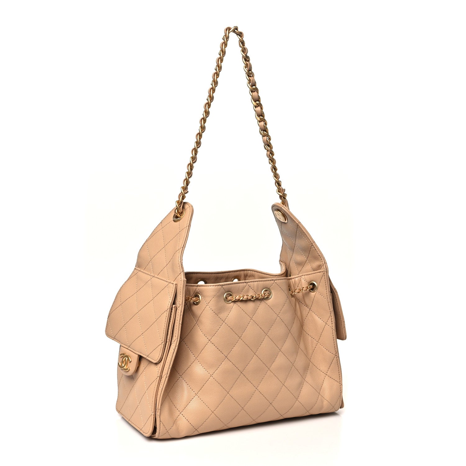 Chanel Caviar Quilted Small Chanel 25 Handbag Dark Beige 3 of 10