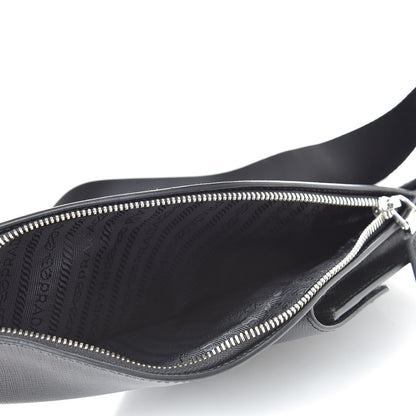 Prada Saffiano City Calfskin Travel Crossbody Bag Black 6 of 11