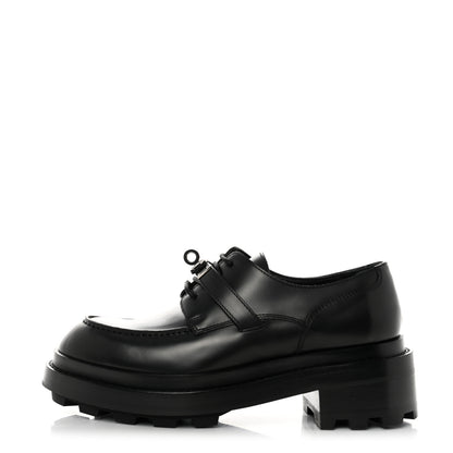Hermes Glossed Calfskin First Oxford 35.5 Black 1 of 9