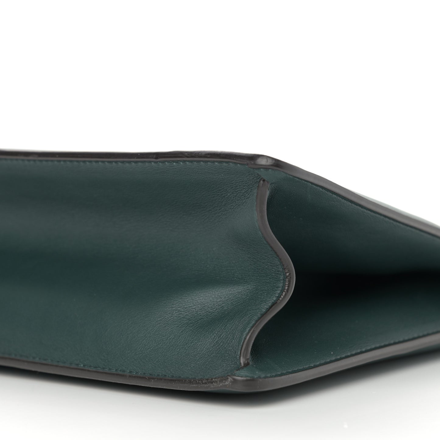 Smooth Calfskin Medium Clasp Shoulder Bag Forest