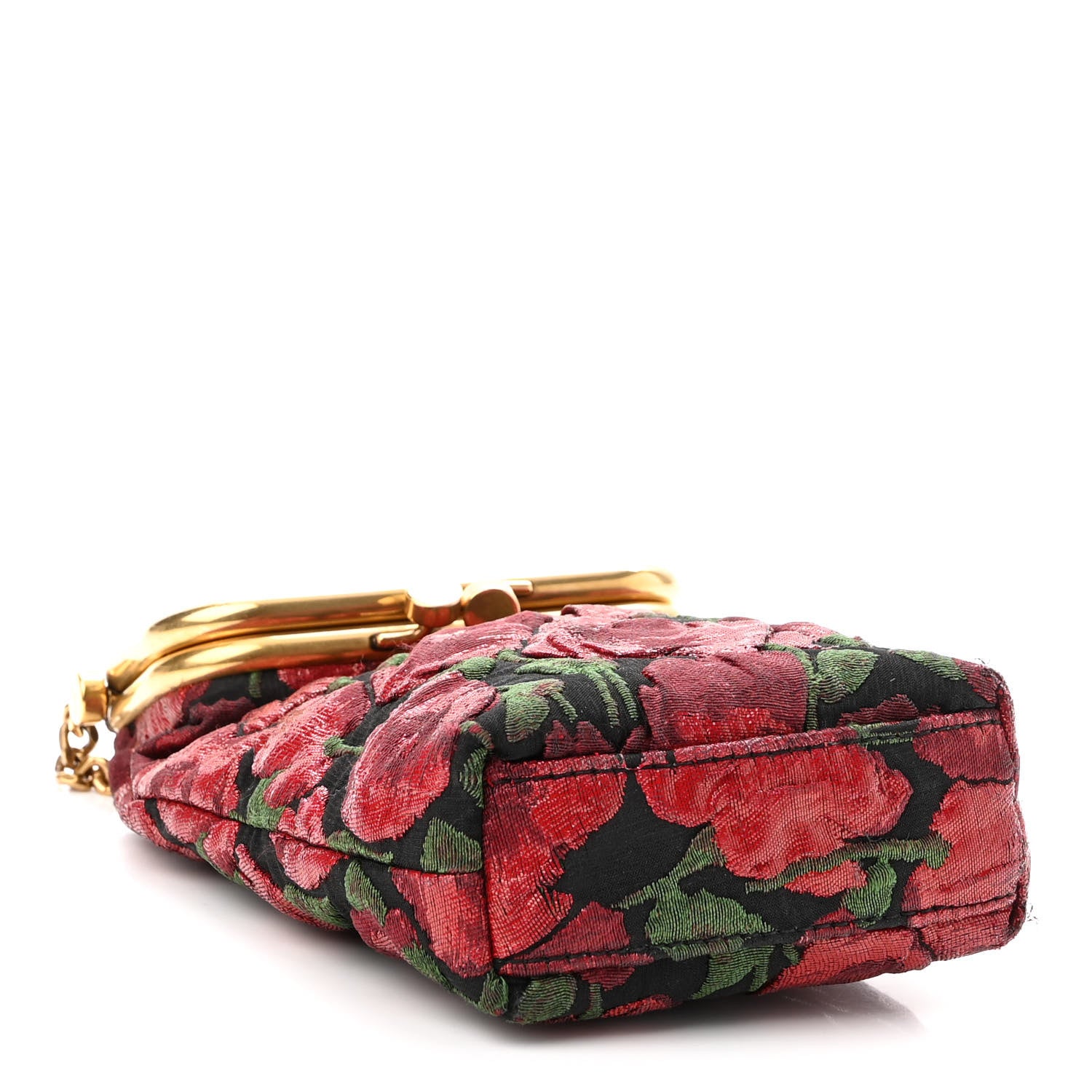Saint Laurent Brocade Monogram Small Charniere Bag Red Multicolor 4 of 11