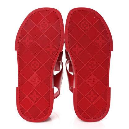 Louis Vuitton Calfskin Maya Flatform Sandals 37 Cerise 5 of 8