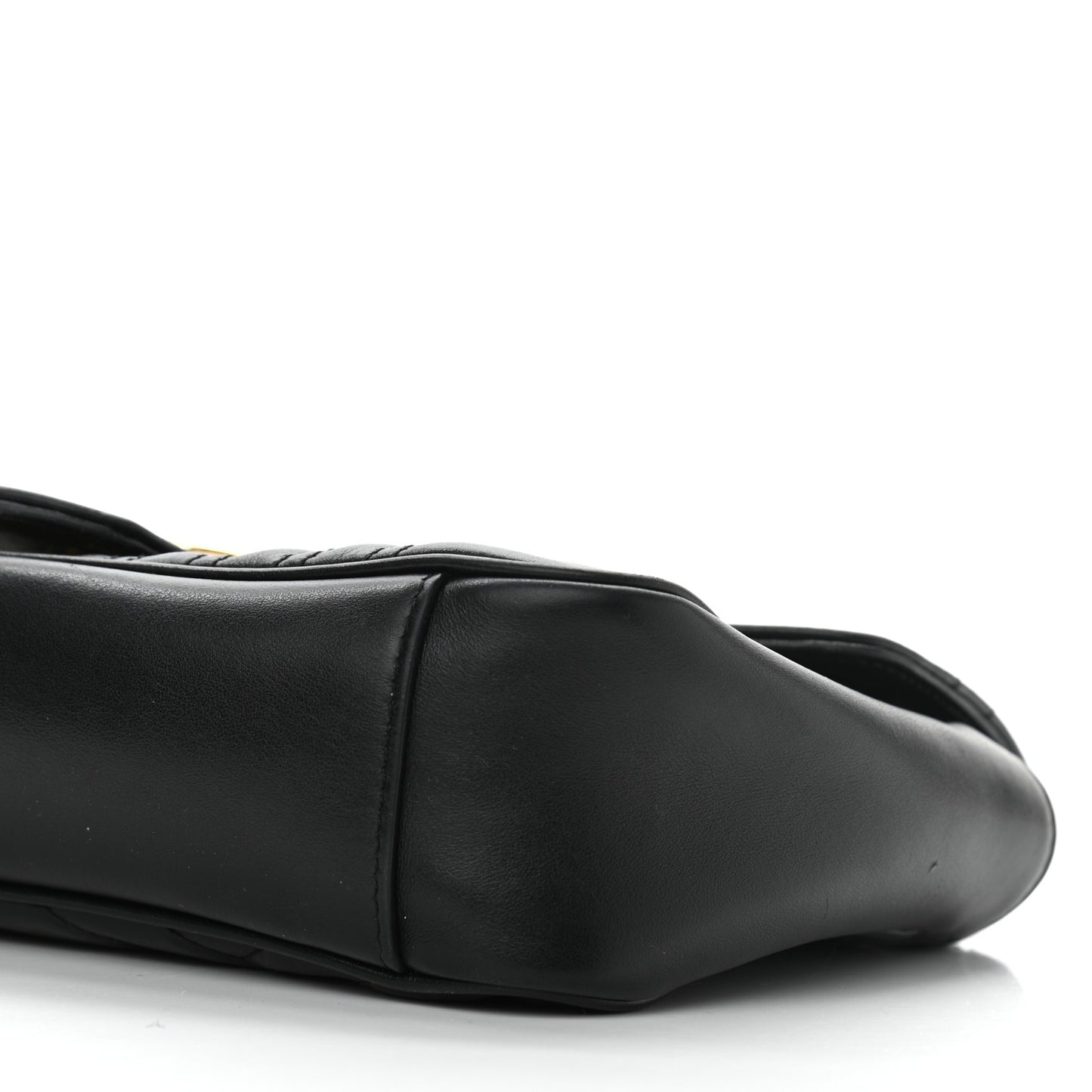 Calfskin Matelasse Small GG Marmont Shoulder Bag Black