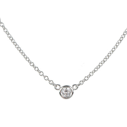 Tiffany Sterling Silver Diamond .07ct Elsa Peretti Diamonds by the Yard Pendant Necklace 3 of 8