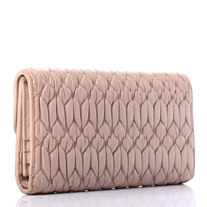 Miu Miu Nappa Matelasse Flap Wallet Cammeo 3 of 10