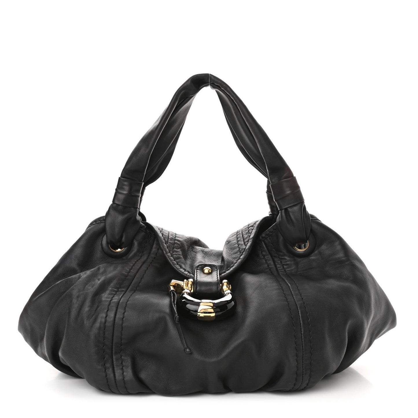 Calfskin Satchel Black