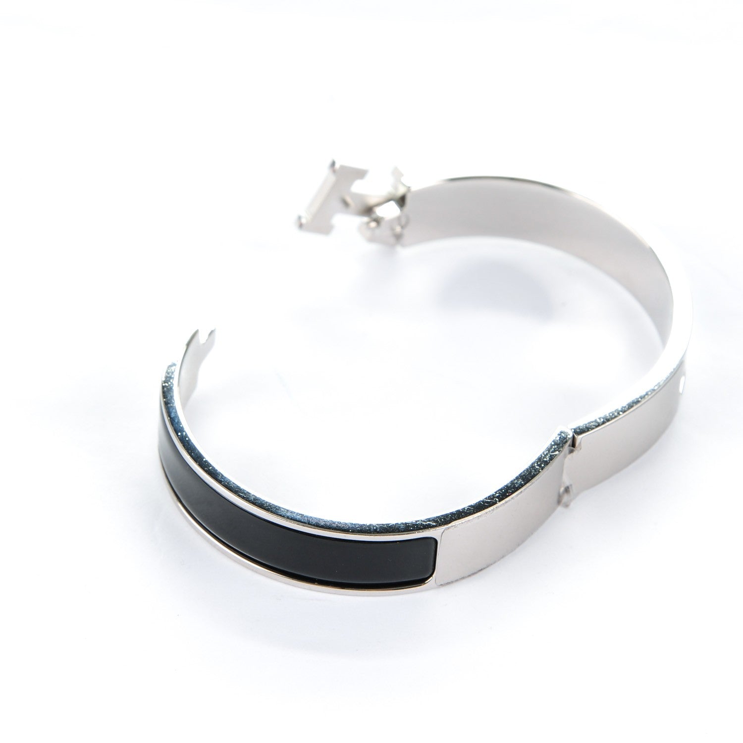 Hermes Enamel Narrow Clic Clac H Bracelet GM Black 4 of 5