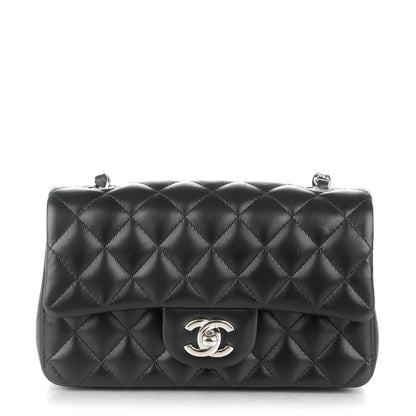 Chanel Lambskin Quilted Mini Rectangular Flap Black 1 of 8