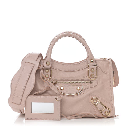 Balenciaga Chevre Gold Metallic Edge Hardware Mini City Rose Aubepine Bois de Rose 1 of 9
