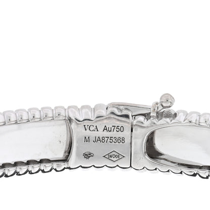 Van Cleef & Arpels 18K White Gold Perlee Signature Bangle Bracelet M 3 of 3