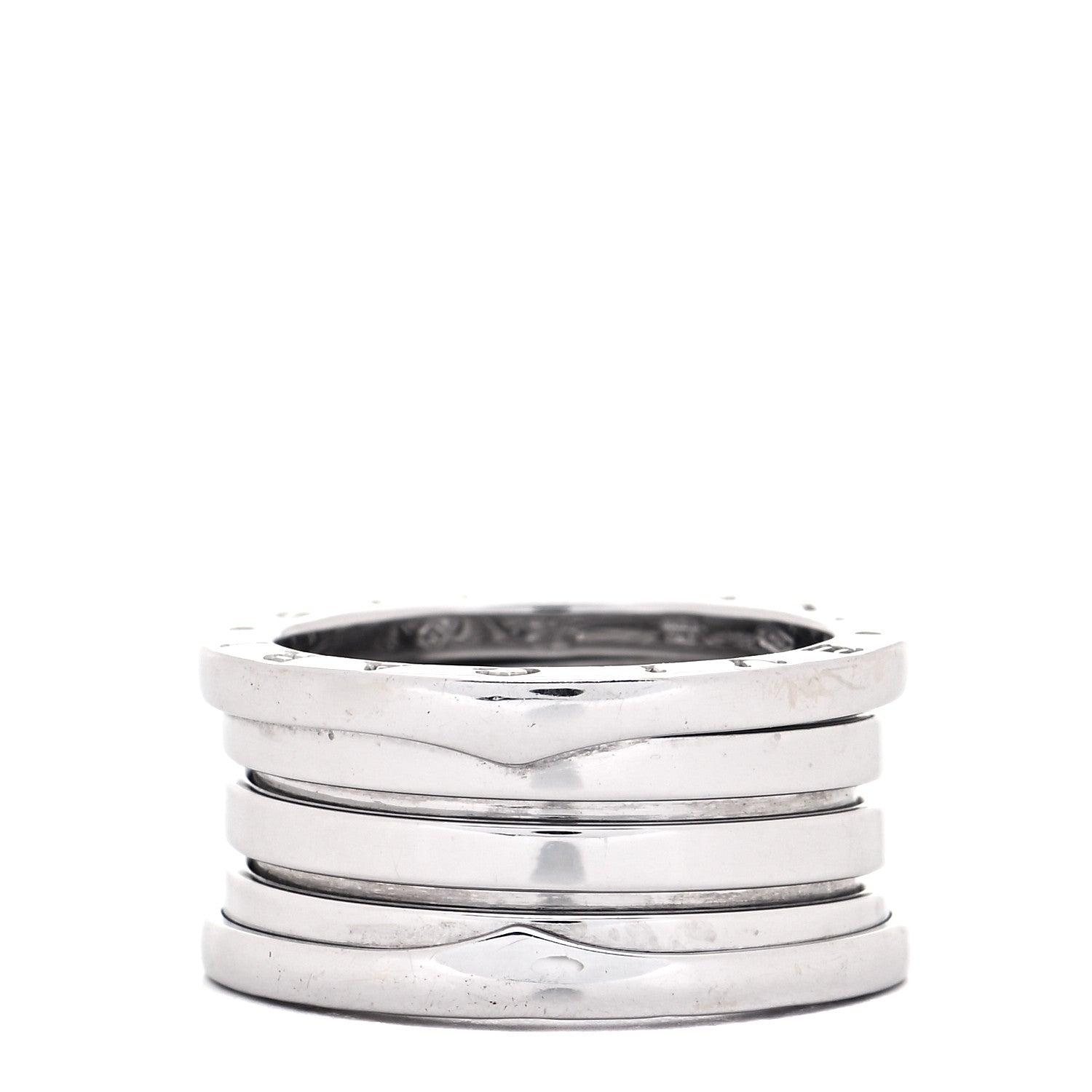 Bulgari 18K White Gold B.Zero1 Four-Band Ring 54 7 1 of 5