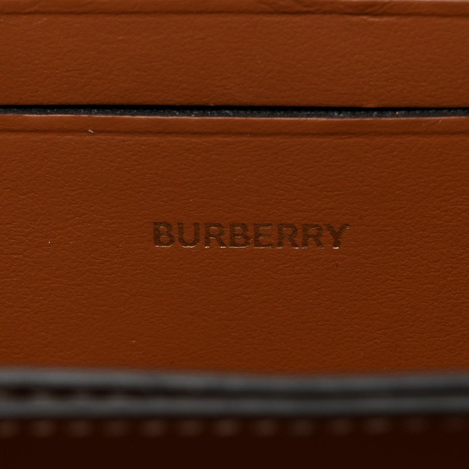 Burberry E-Canvas Vintage Check Mini Zip Around Wallet Birch Brown 6 of 8
