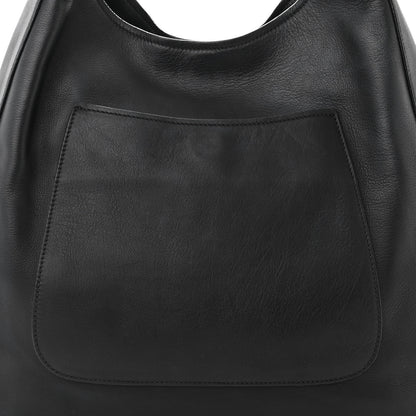 Prada Vitello Corsica Pocket Hobo Bag Black 8 of 13