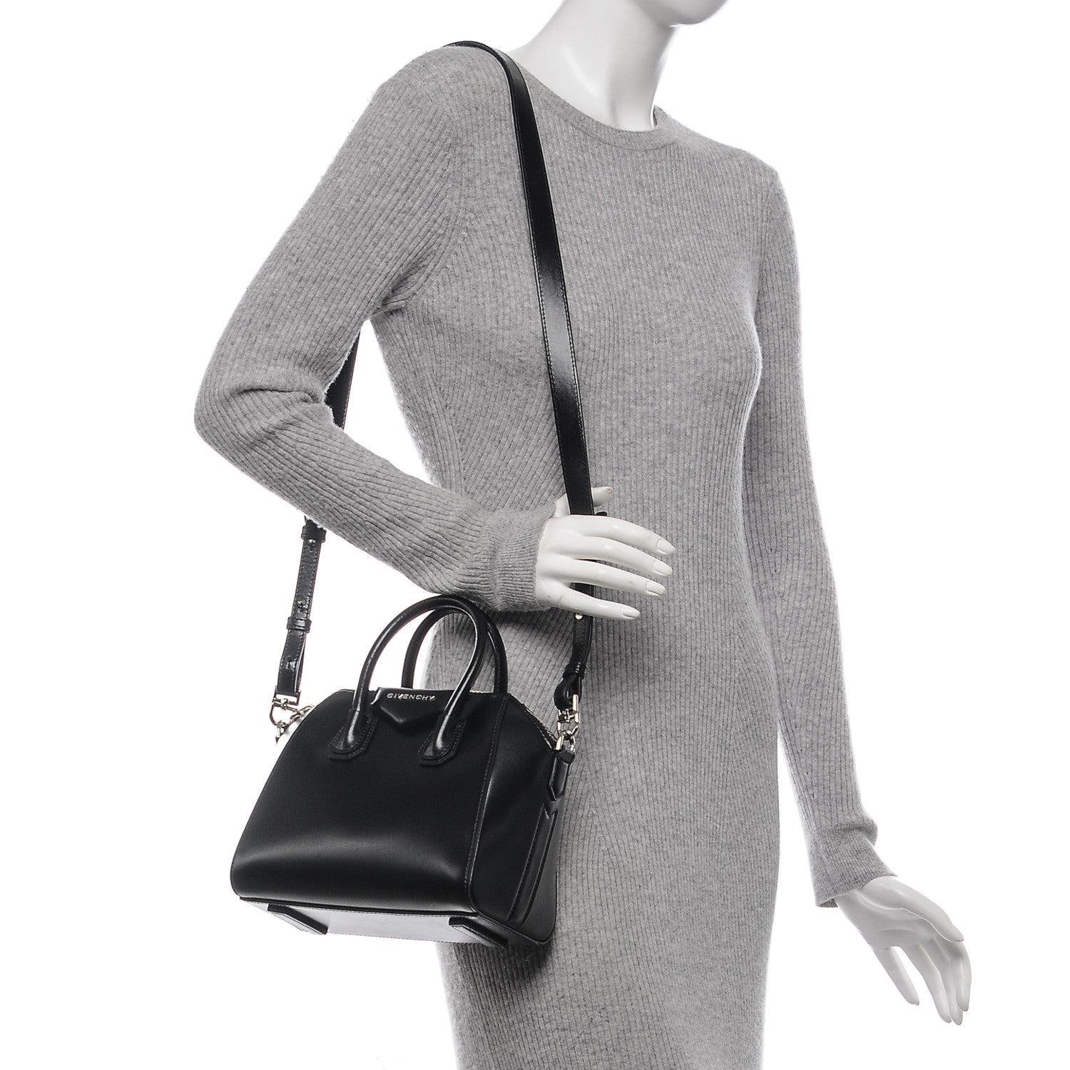 Givenchy Shiny Lord Calfskin Mini Antigona Black 2 of 7