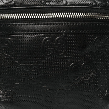 Gucci Calfskin GG Tennis Embossed Belt Bag Black 8 of 11