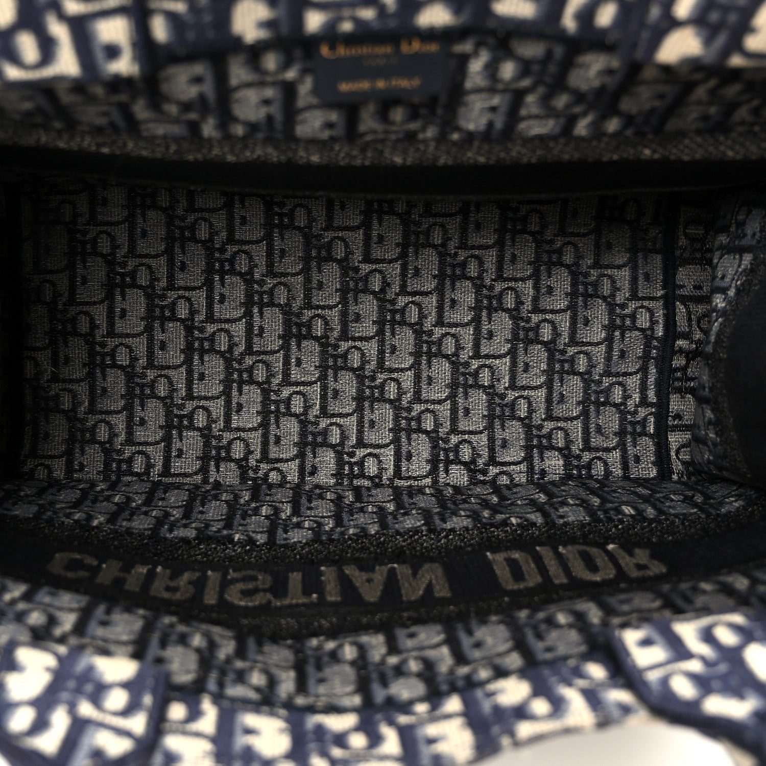 Christian Dior Oblique Medium Book Tote Blue Multicolor 5 of 10