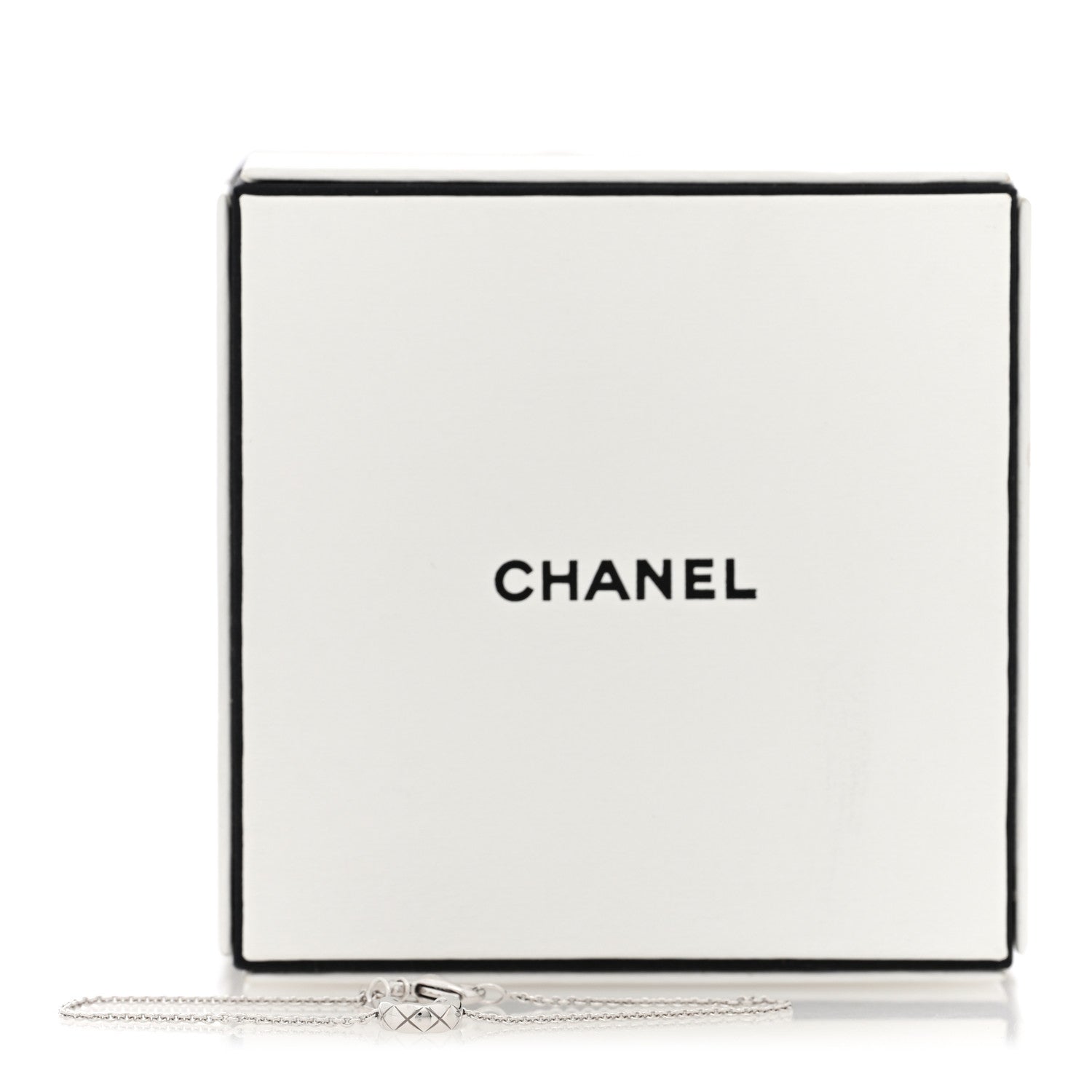 Chanel 18K White Gold Coco Crush Station Bracelet 4 of 4
