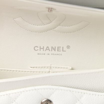 Chanel Caviar Quilted Medium Double Flap White 6 of 13