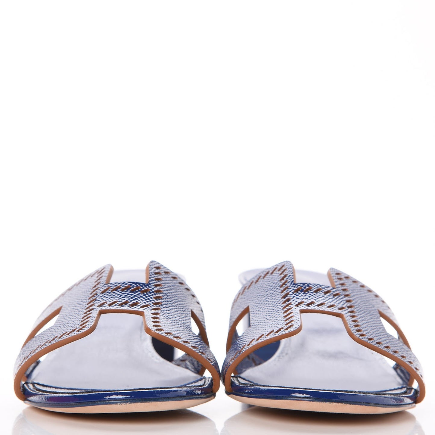 Patent Epsom Oasis Sandals 40 Bleu Saphir