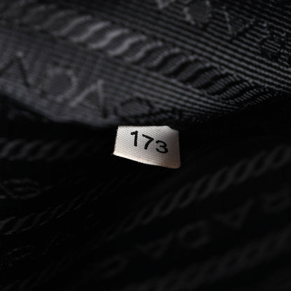 Prada Tessuto Nylon Soft Calfskin Shopping Satchel Black 7 of 16