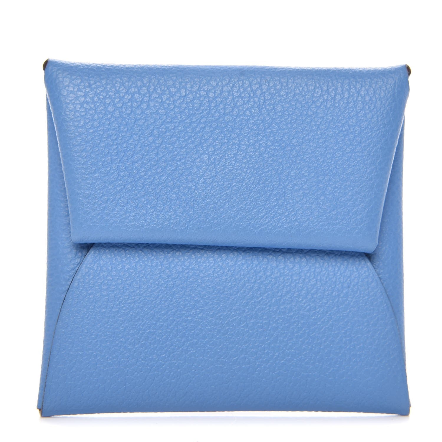 Hermes Evercolor Verso Bastia Coin Purse Bleu Paradis Orange Poppy 1 of 9
