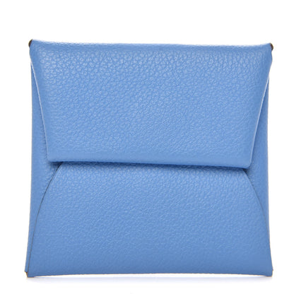 Hermes Evercolor Verso Bastia Coin Purse Bleu Paradis Orange Poppy 1 of 9