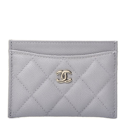 Chanel Caviar Quilted Card Holder Grey 1 of 8