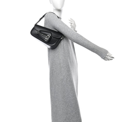 Gucci Demetra Small Horsebit 1955 Asymmetric Shoulder Bag Black 2 of 10