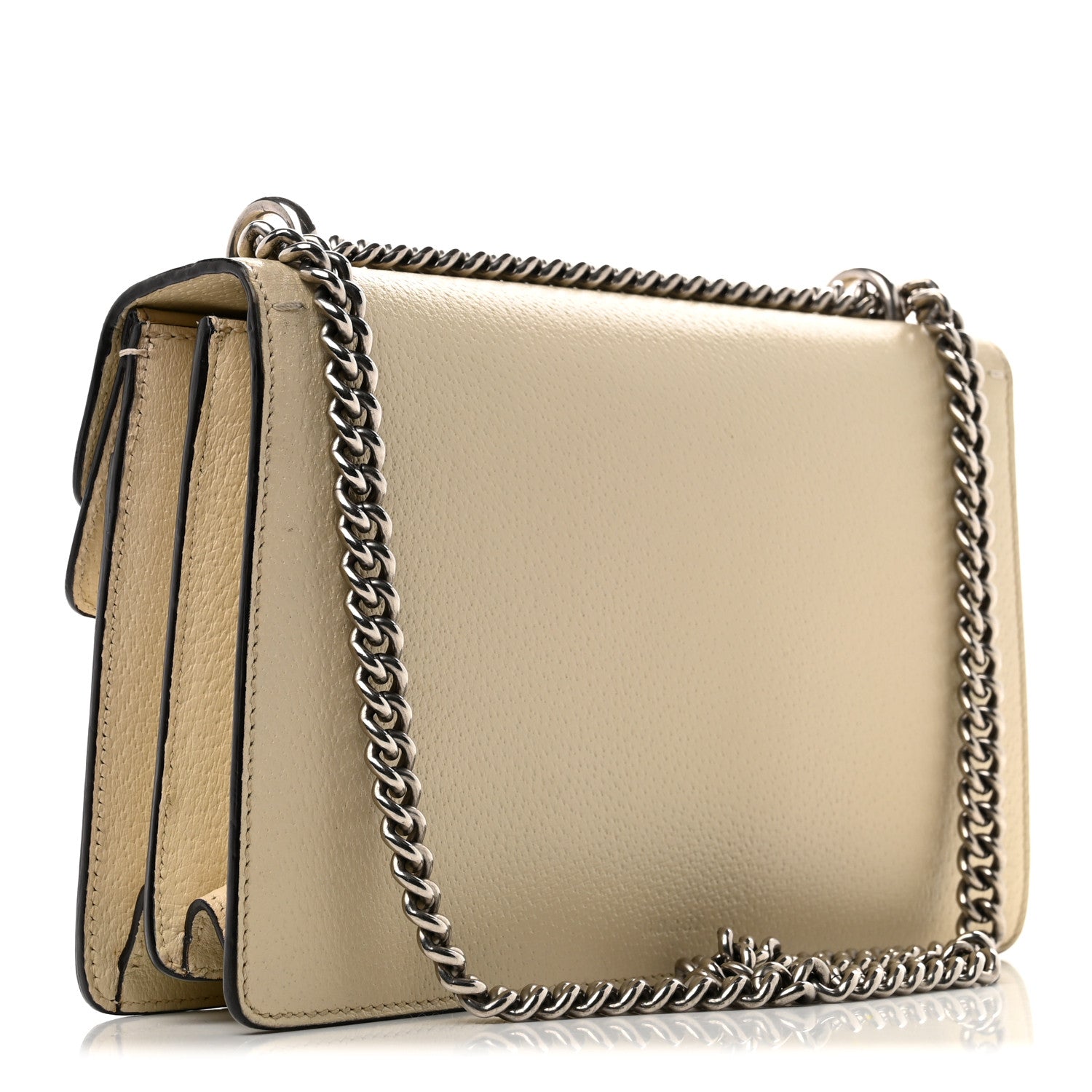 Gucci Textured Calfskin Crystal Small Dionysus Shoulder Bag Mystic White 3 of 15
