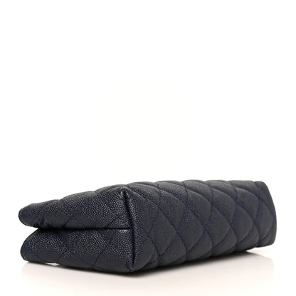 Chanel Caviar Quilted Cosmetic Case Navy 4 of 10