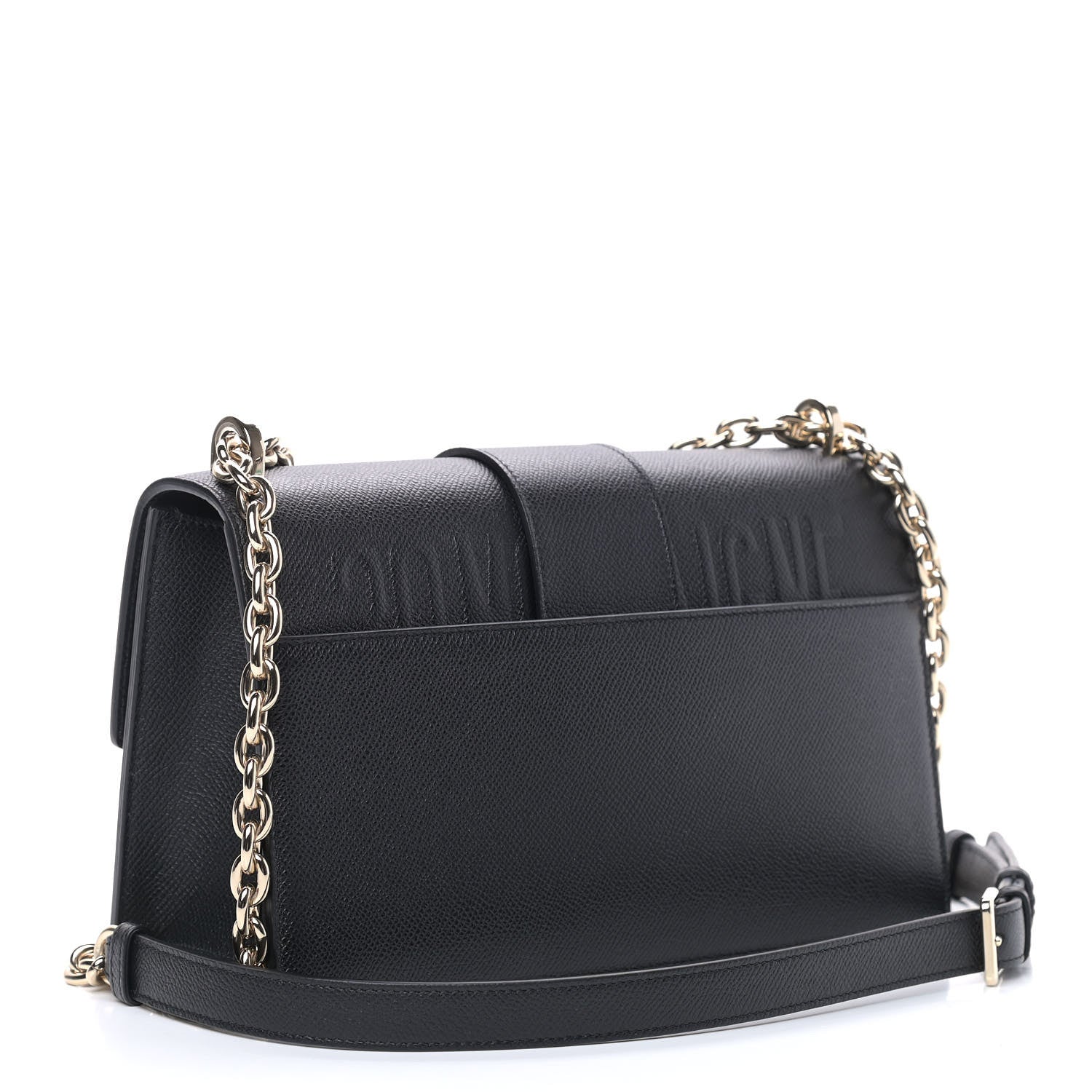 Christian Dior Grained Calfskin Embossed 30 Montaigne Chain Bag Black 2 of 8