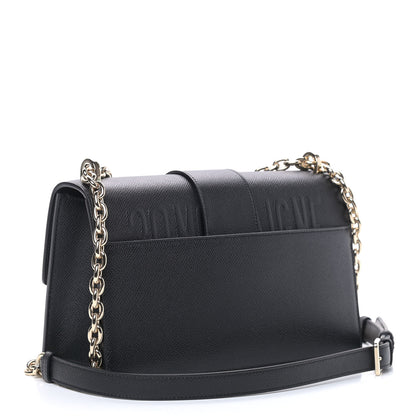 Christian Dior Grained Calfskin Embossed 30 Montaigne Chain Bag Black 2 of 8