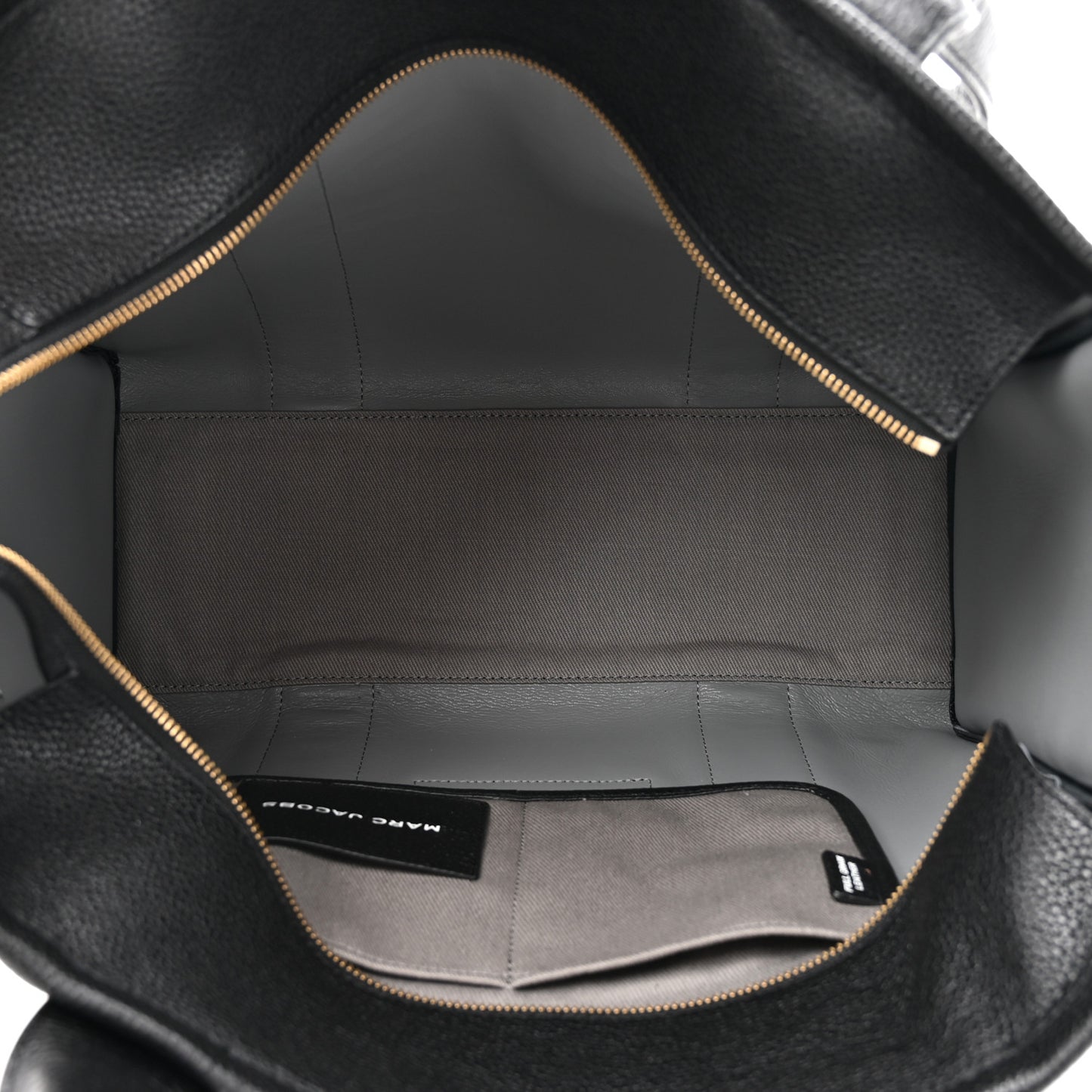 Grained Calfskin Large The Tote Bag Black